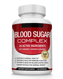 Blood Sugar Complex Supplement with Cinnamon, Chromium & Bitter Melon | Supports Metabolism & Wellness