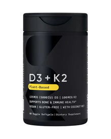 Vitamin D3 + K2 Vegan Soft gel Capsules – Supports Bone & Immune Function