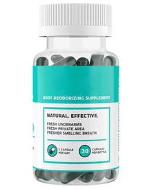 Full Body Natural Deodorizer Capsules – Chlorophyll Internal Deodorant, Odor Control, Lab Tested