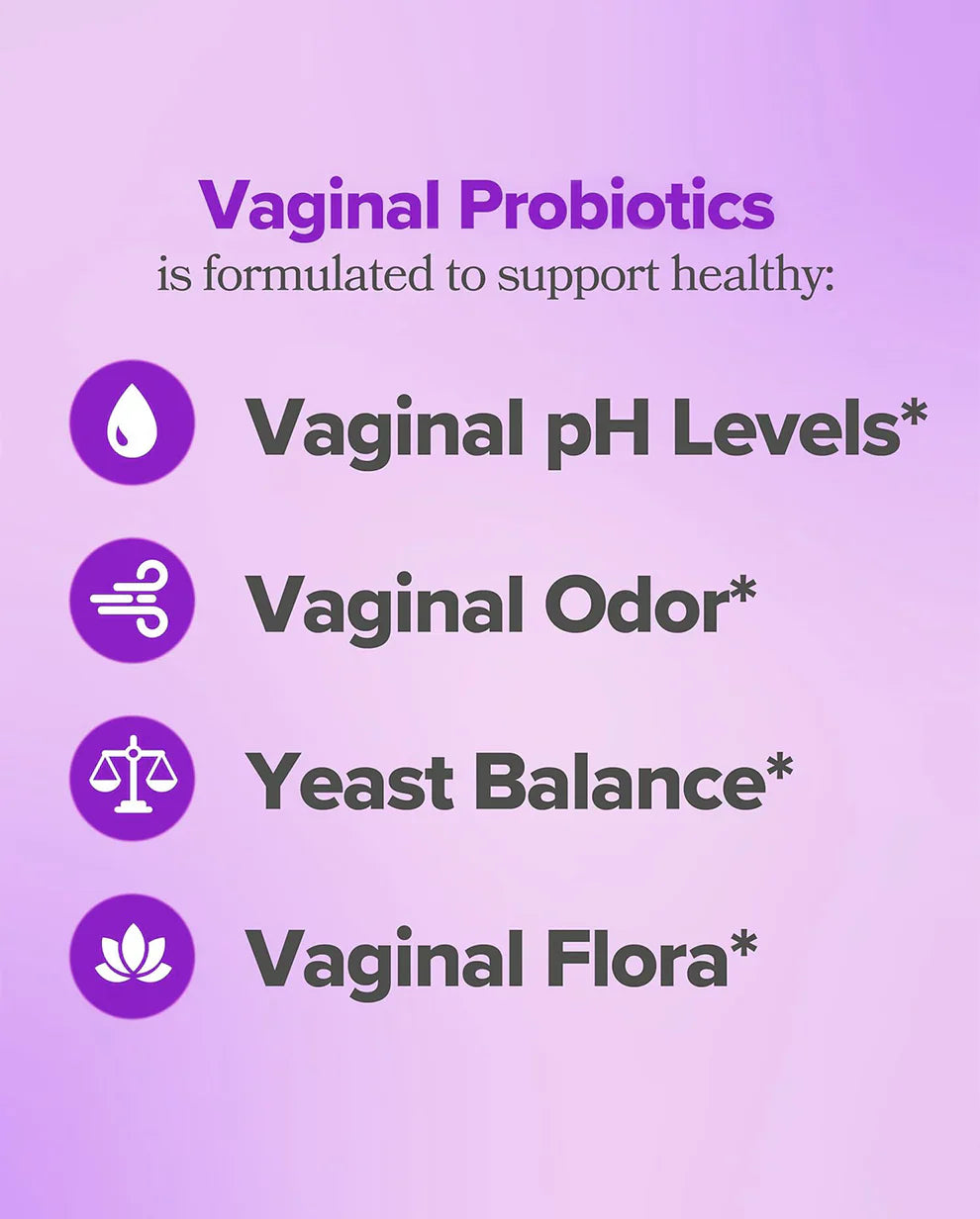 Vaginal Health Probiotic For Vaginal Odor, Discomfort, & Yeast Balance Support