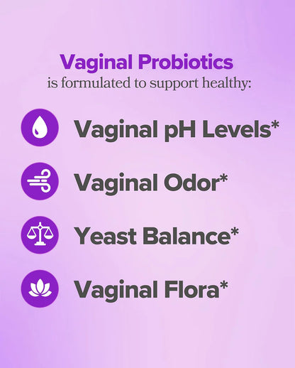 Vaginal Health Probiotic For Vaginal Odor, Discomfort, & Yeast Balance Support