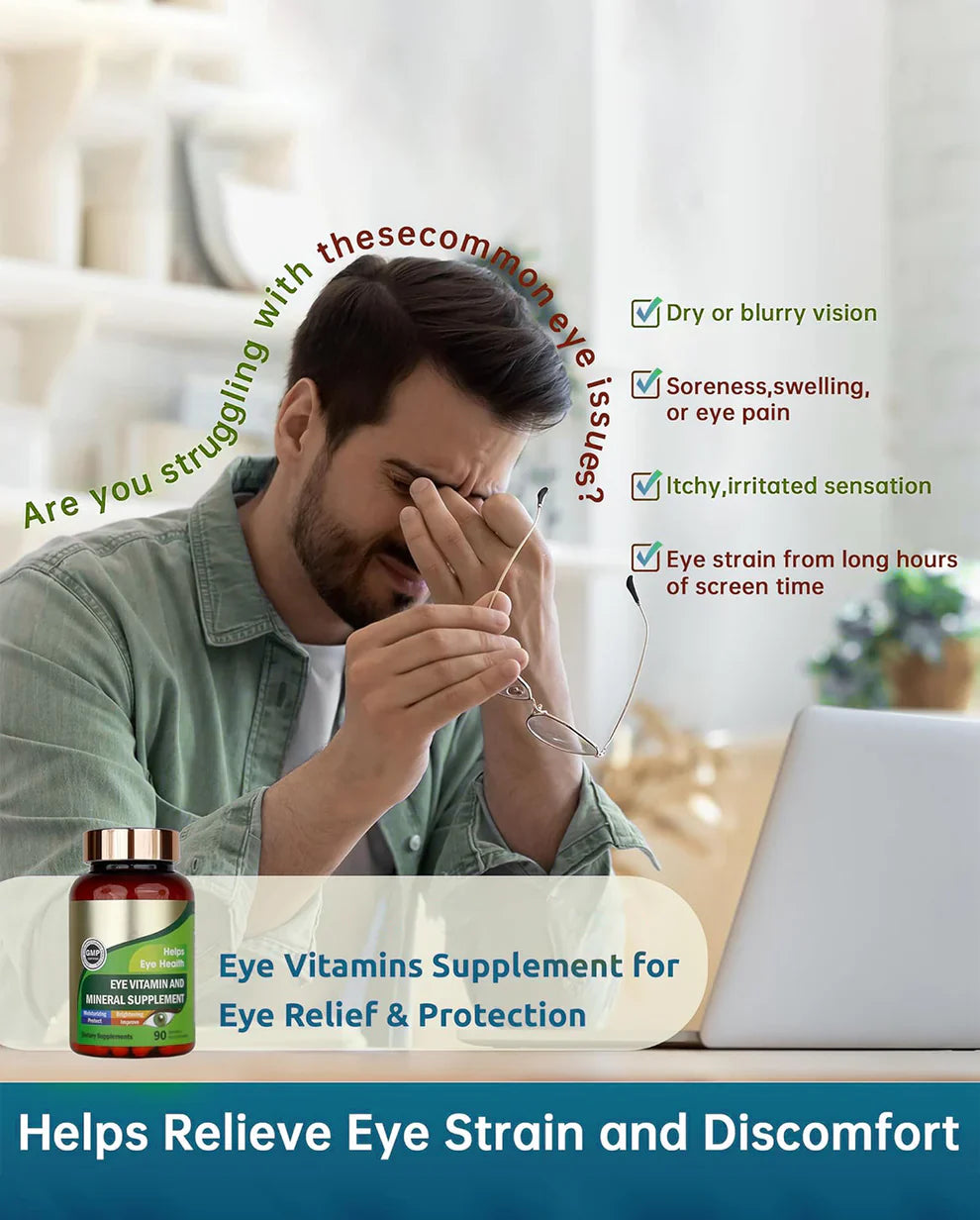 Lutein & Zeaxanthin with Vitamin C, E, Zinc & Copper – Eye & Wellness Support