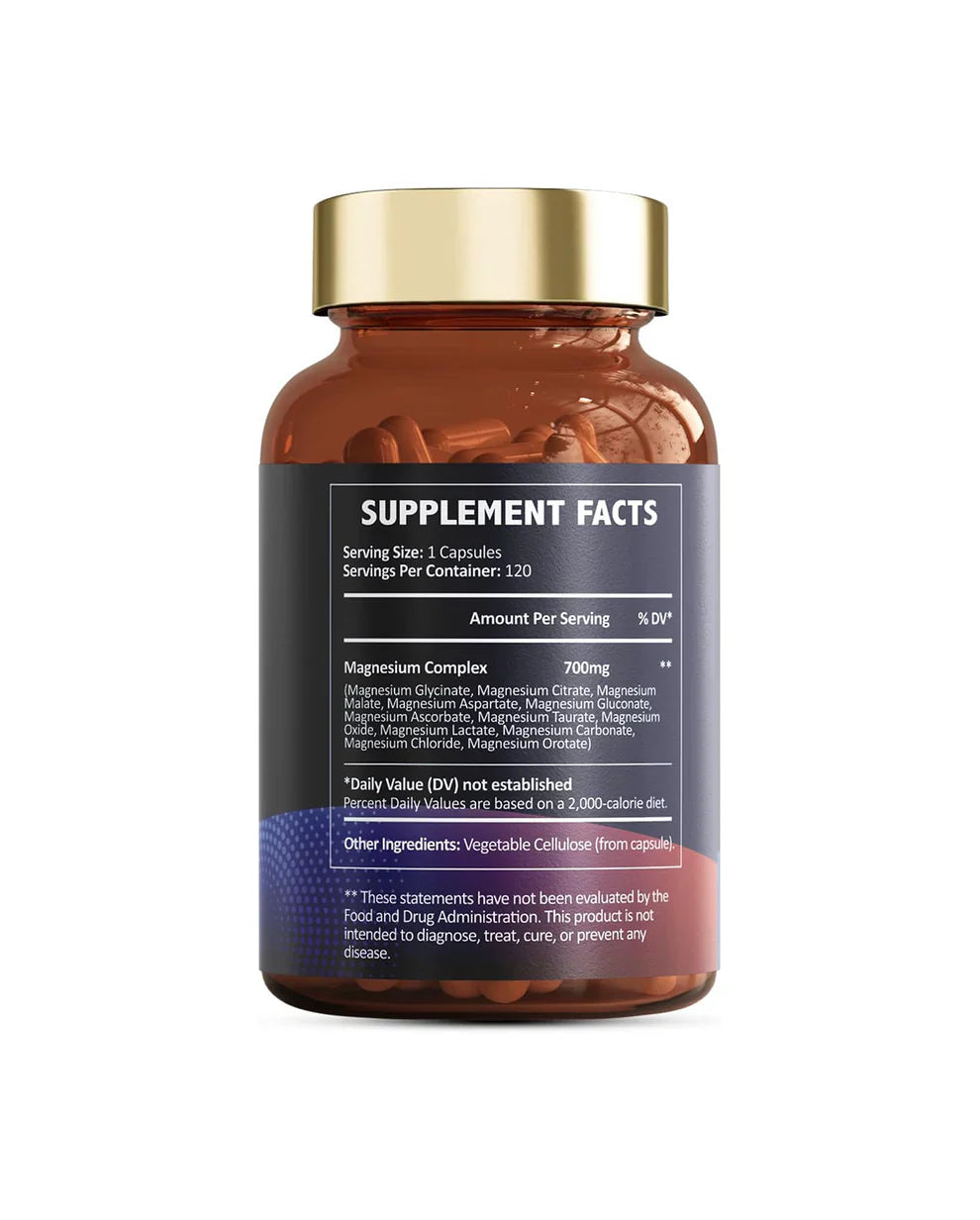 Magnesium  – 12-in-1 Complex - Blend with Glycinate & Citrate
