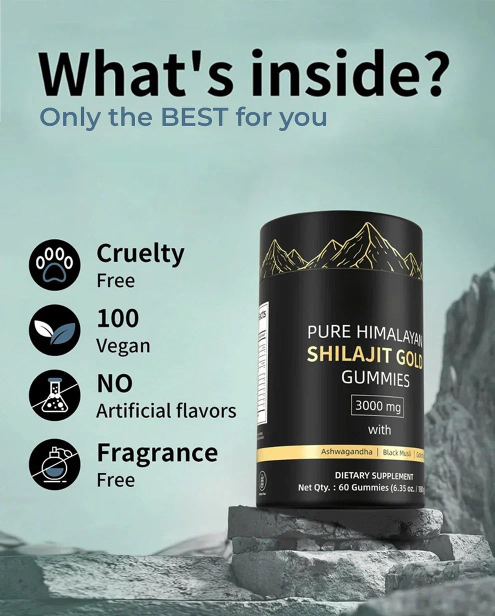 Herbal Gummies with Shilajit & Ashwagandha – Daily Vitality Support