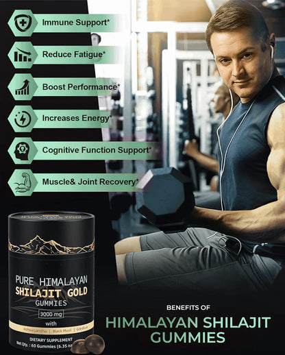 Herbal Gummies with Shilajit & Ashwagandha – Daily Vitality Support