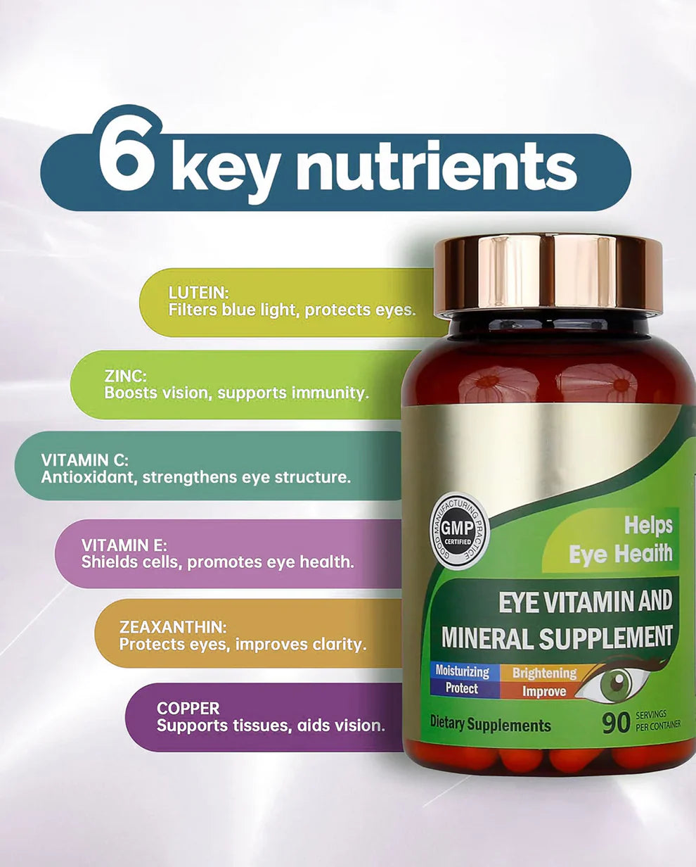 Lutein & Zeaxanthin with Vitamin C, E, Zinc & Copper – Eye & Wellness Support