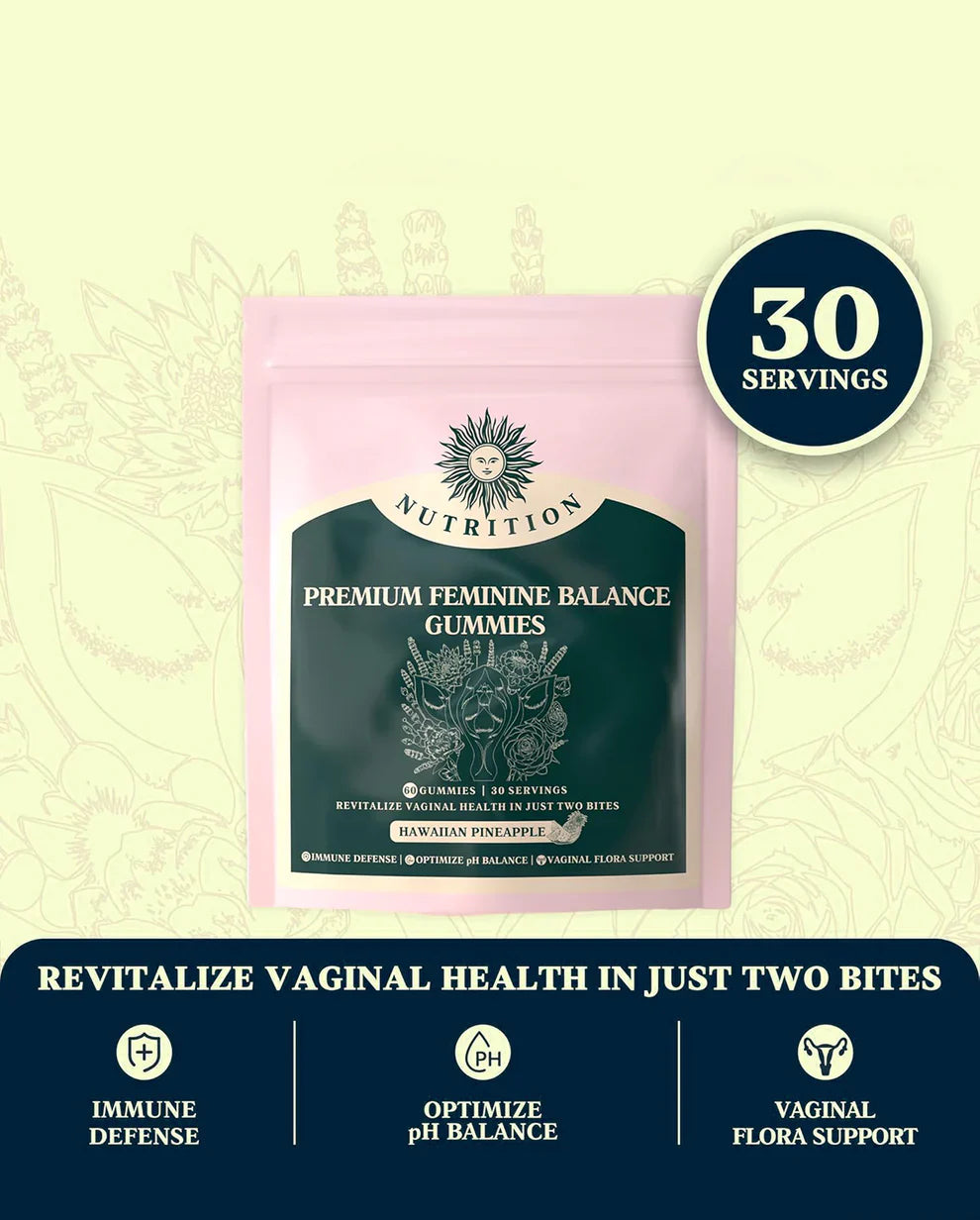 Feminine Balance Gummies for Women - Premium Balance Supplement for Women PH Health, Gut Healthy, Immune Support, Hawaiian Pineapple Flavor