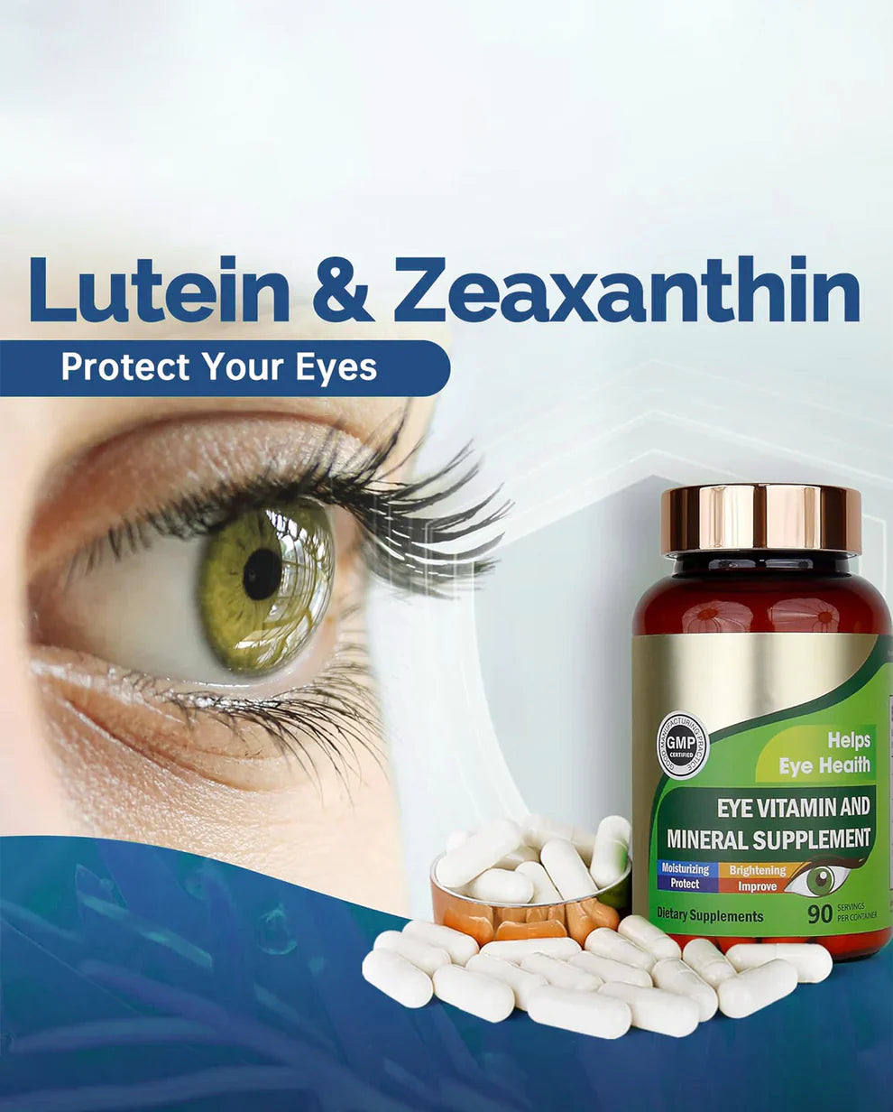 Lutein & Zeaxanthin with Vitamin C, E, Zinc & Copper – Eye & Wellness Support