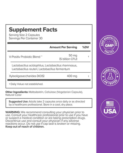 Vaginal Health Probiotic For Vaginal Odor, Discomfort, & Yeast Balance Support