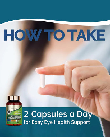 Lutein & Zeaxanthin with Vitamin C, E, Zinc & Copper – Eye & Wellness Support