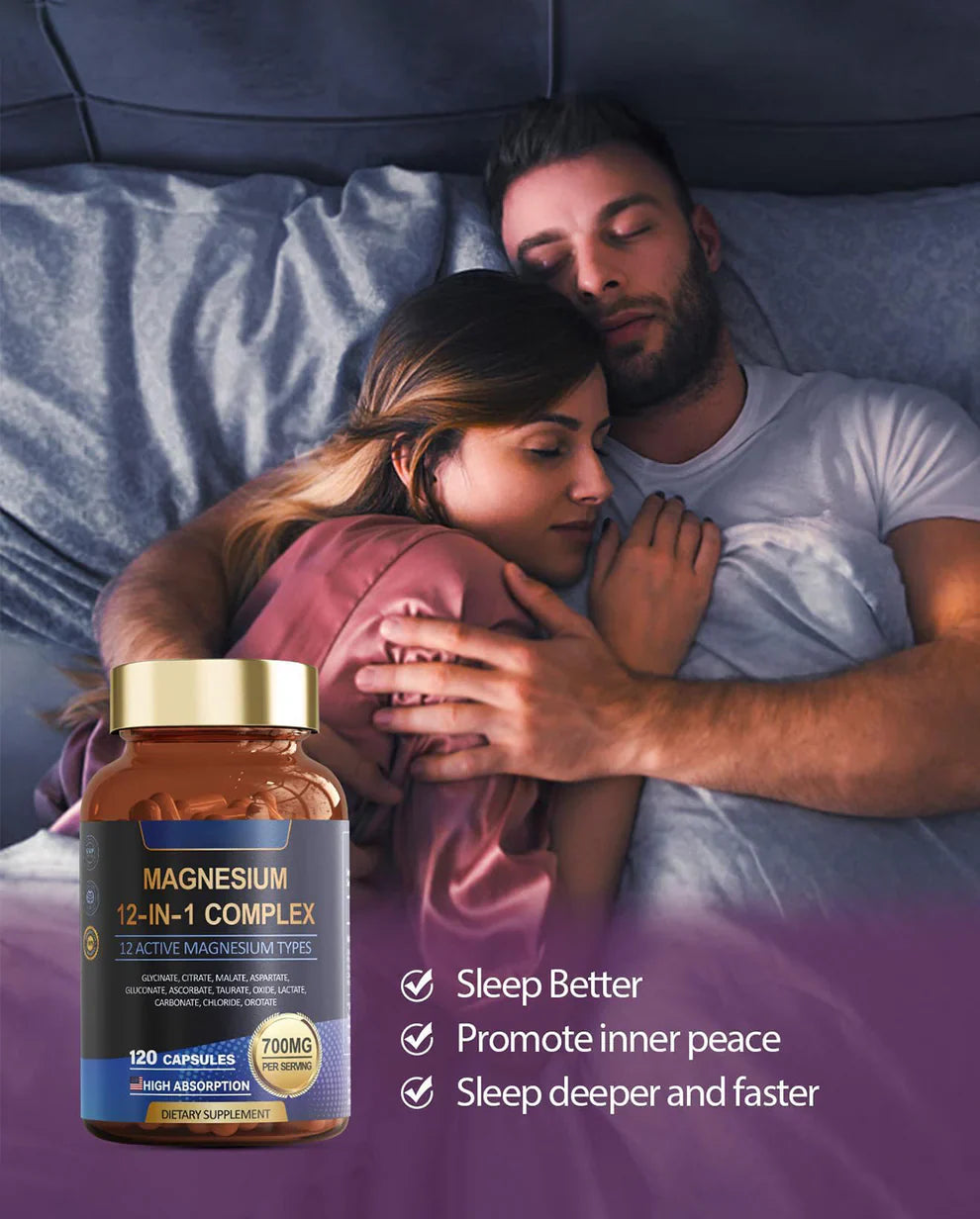Magnesium  – 12-in-1 Complex - Blend with Glycinate & Citrate