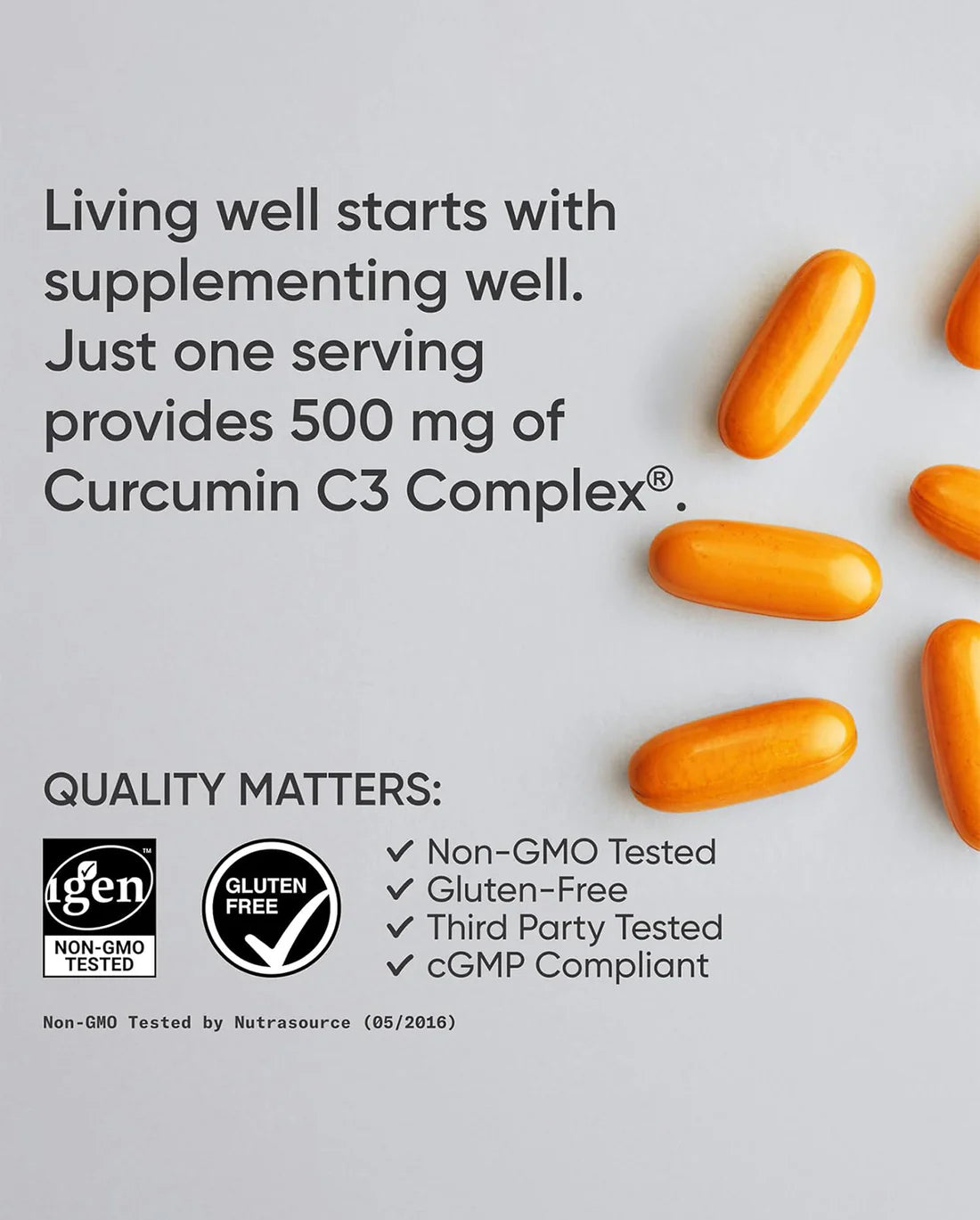 Turmeric Curcumin 500mg with Black Pepper & Organic Coconut Oil | Vitamin B12 Energy Support, Joint & Immune Wellness Supplement