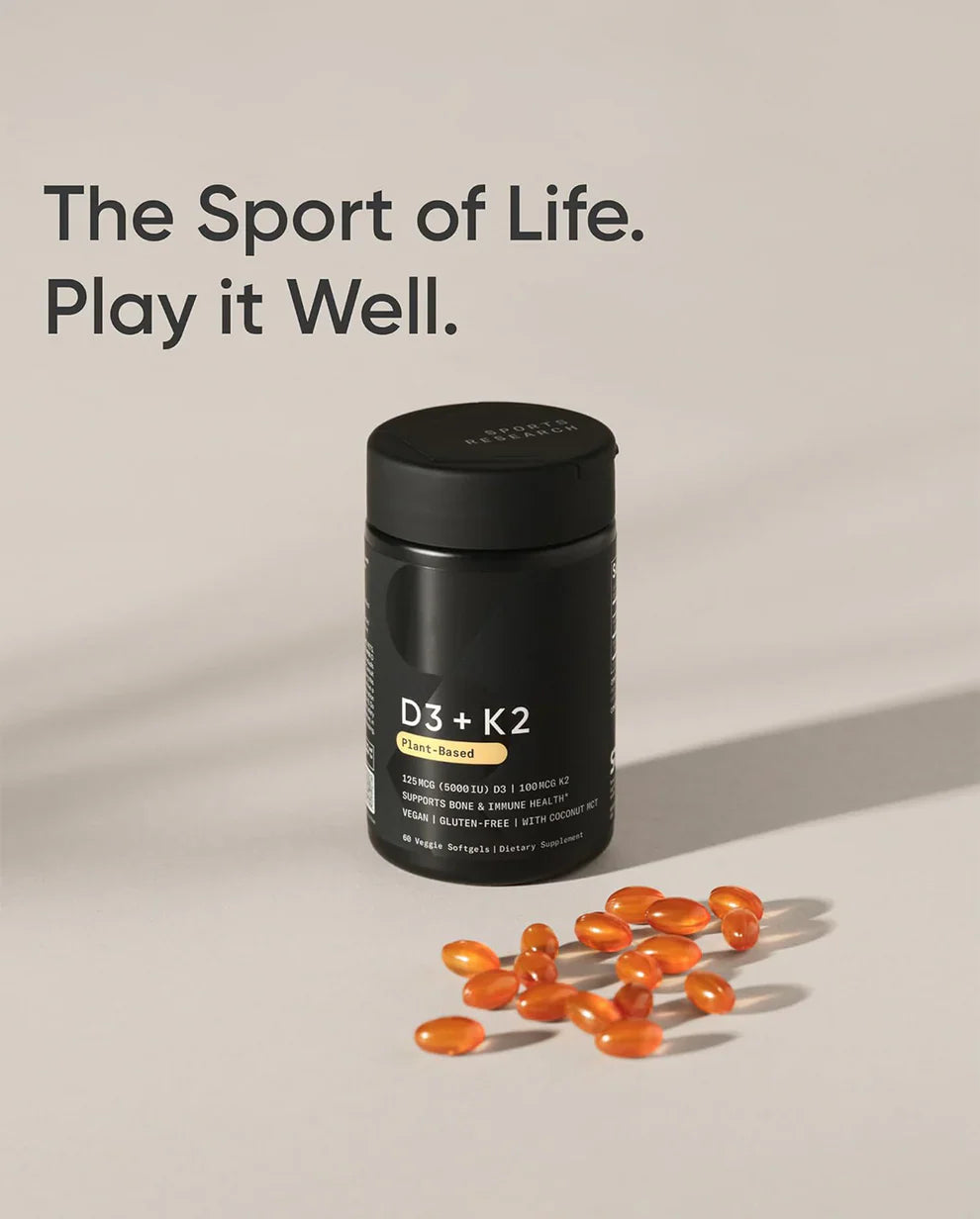 Vitamin D3 + K2 Vegan Soft gel Capsules – Supports Bone & Immune Function