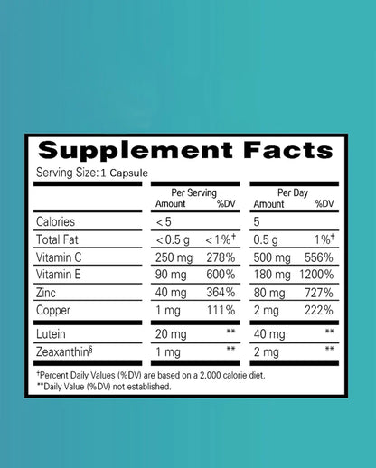 Lutein & Zeaxanthin with Vitamin C, E, Zinc & Copper – Eye & Wellness Support
