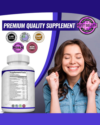 Blood Sugar Complex Supplement with Cinnamon, Chromium & Bitter Melon | Supports Metabolism & Wellness