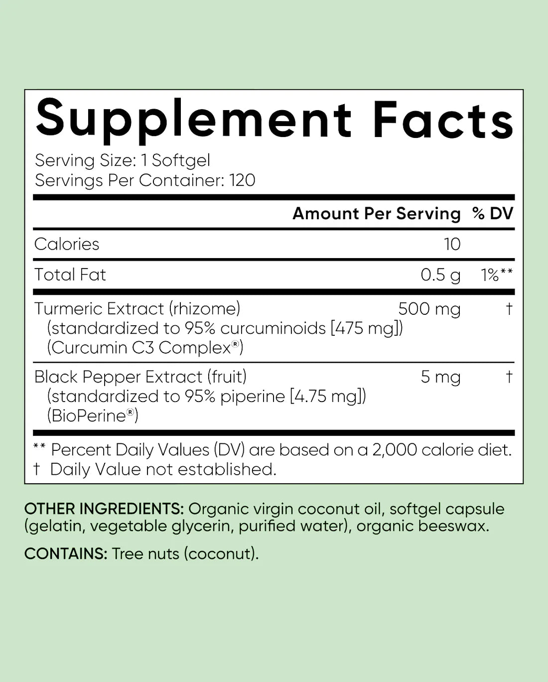 Turmeric Curcumin 500mg with Black Pepper & Organic Coconut Oil | Vitamin B12 Energy Support, Joint & Immune Wellness Supplement