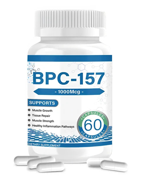 BPC-157 Peptide Capsules 1000mcg | Muscle Recovery, Tissue Repair, Joint Support & Vitamin B12 Energy Wellness Supplement
